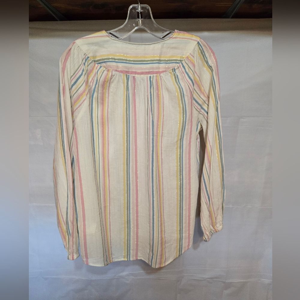 Nautica Women's Multicolor Striped Blouse - Picture 2 of 8